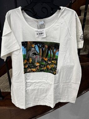 NEW NWT XXL Crazy Shirts B.Kliban White Short Sleeve ‘Lots of Kitties’ Cat shirt